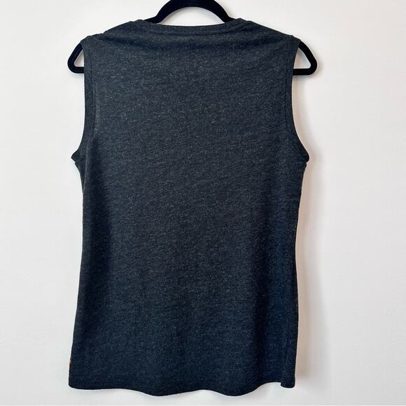 Lucy Charcoal Grey Muscle Tank / Sleeveless Tank Size Small - Picture 2 of 4